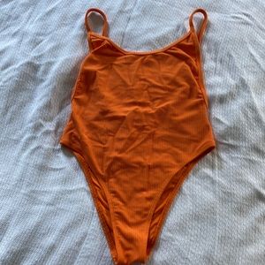 Frankie’s Bikinis Orange One Piece Bathing Suit